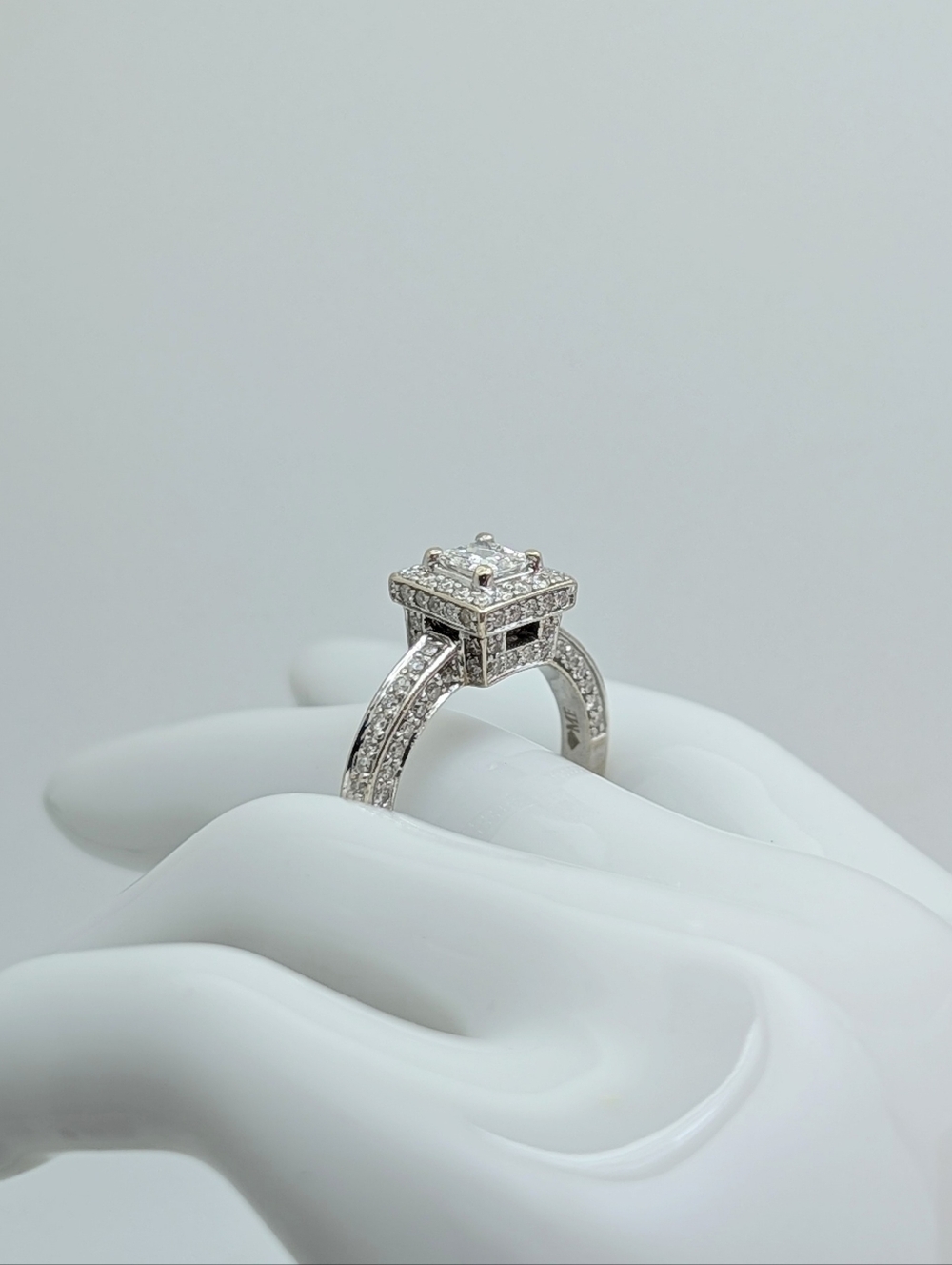 Vintage Diamond Engagement Ring 14K Solid Gold